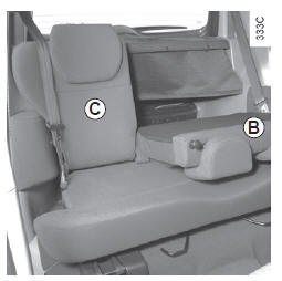 Renault Modus. Toute banquette arrière coulissante