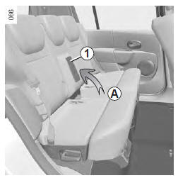 Renault Modus. Banquette arriere triptic