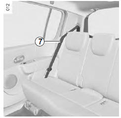 Renault Modus. Ceintures arriere laterales 7