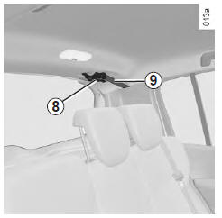 Renault Modus. Ceinture arrière centrale