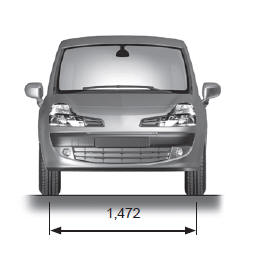 Renault Modus. Dimensions