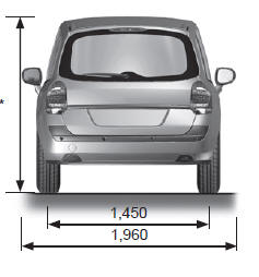 Renault Modus. Dimensions