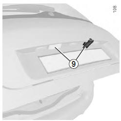 Renault Modus. Éclaireurs plaque d'immatriculation 9