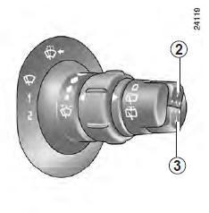 Renault Modus. Touches de sélection de l'affichage 2 et 3