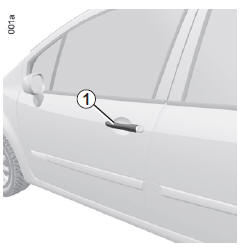 Renault Modus. Ouverture de l'extérieur