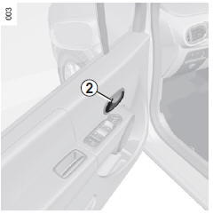Renault Modus. Ouverture de l'intérieur