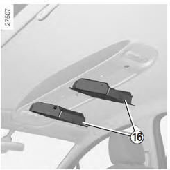 Renault Modus. Vide-poches de pavillon 16