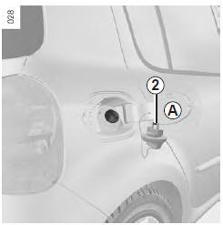 Renault Modus. Réservoir carburant (remplissage carburant)