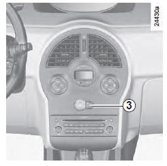 Renault Modus. Verrouillage/déverrouillage de l'intérieur : bouton 3